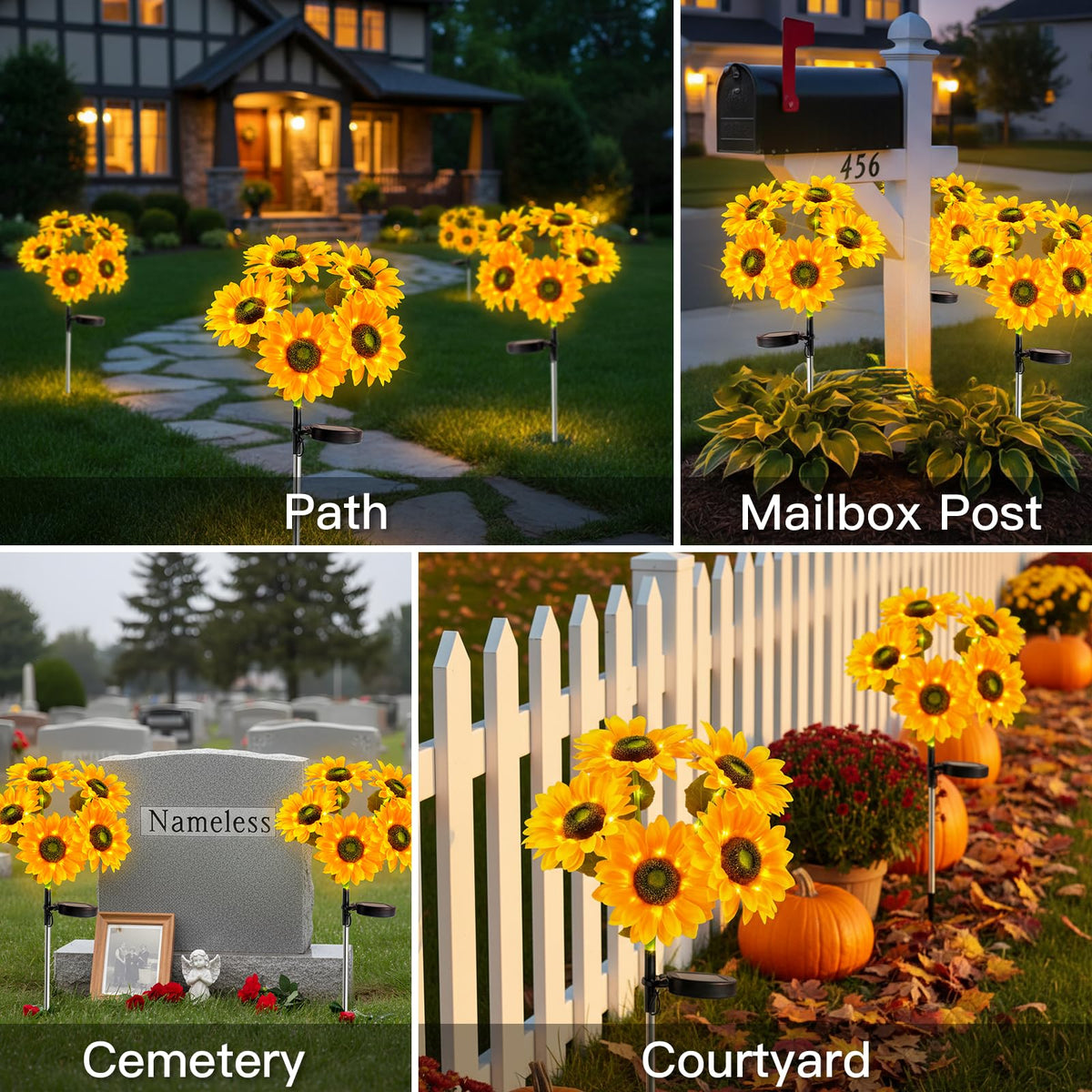 Suddus Sunflower Lights waterproof design for all-weather outdoor use