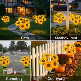 Suddus Sunflower Lights waterproof design for all-weather outdoor use