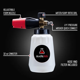 Suds Lab F1 32-ounce bottle ready for wash and detail