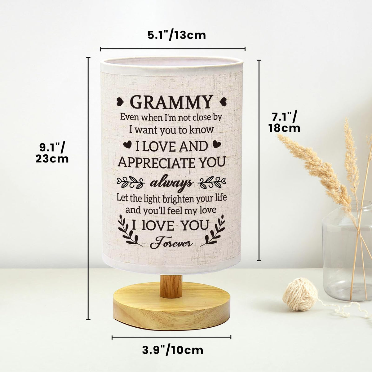 SUEHHYY Grammy USB-powered nightlight offers convenient illumination without batteries.