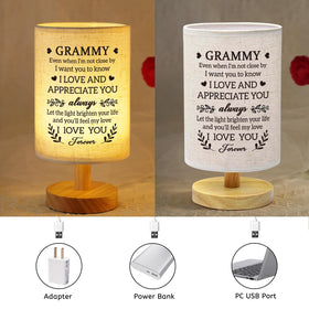 SUEHHYY Grammy wooden base detail adds natural charm to decor.