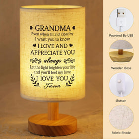 SUEHHYY nightlight wooden base with heartwarming message enhances thoughtful grandma gift.