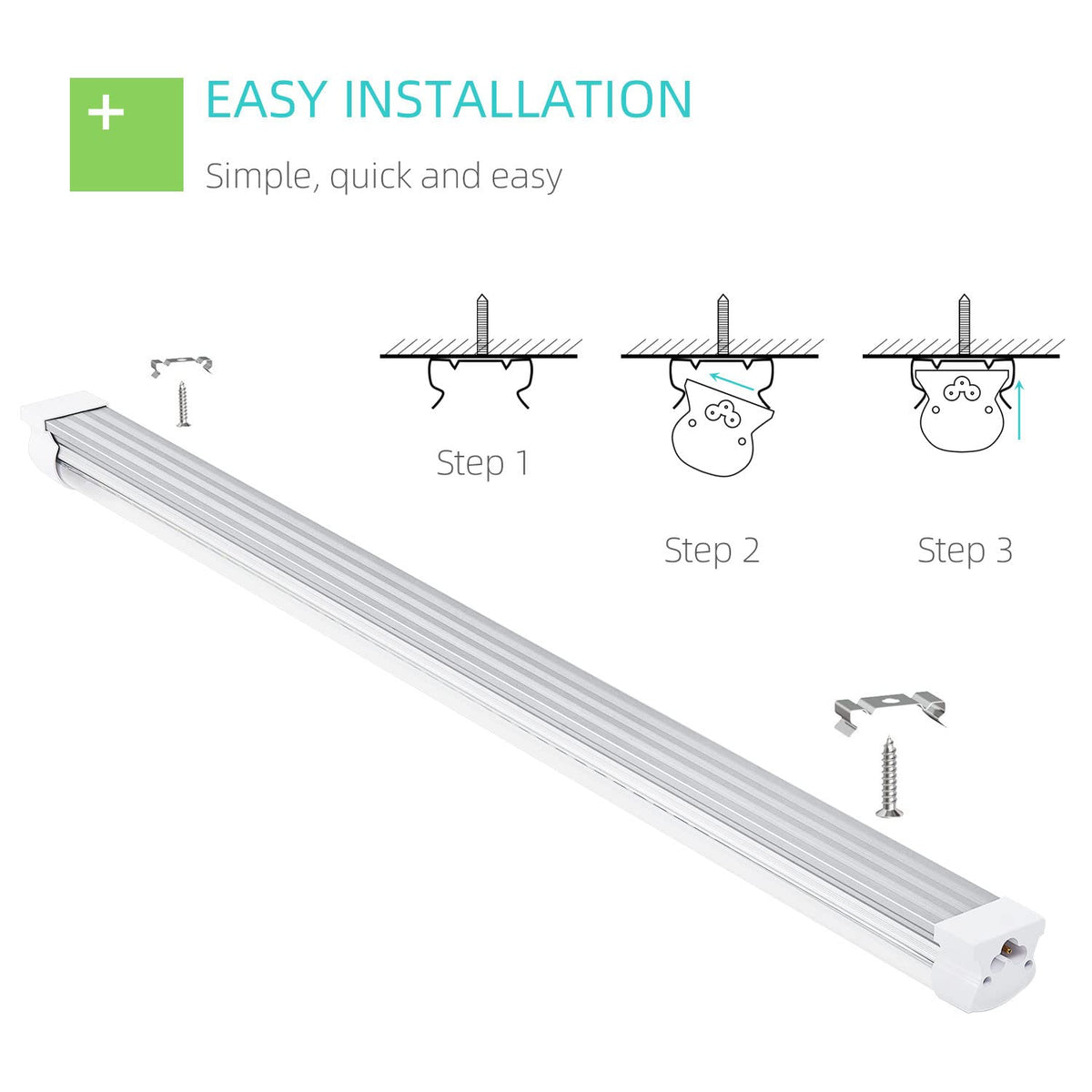 SUERCAI.YO 3ft LED shop light in garage providing bright illumination
