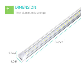 SUERCAI.YO 3ft LED shop light packaging with components