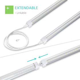 SUERCAI.YO 3ft LED shop light V-shape beam expands coverage