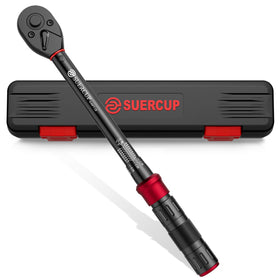 SUERCUP 3/8-inch drive torque wrench with clear readout for precise bike maintenance