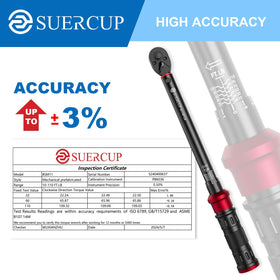 SUERCUP 72-tooth ratchet delivers smooth clicks for quick setup.