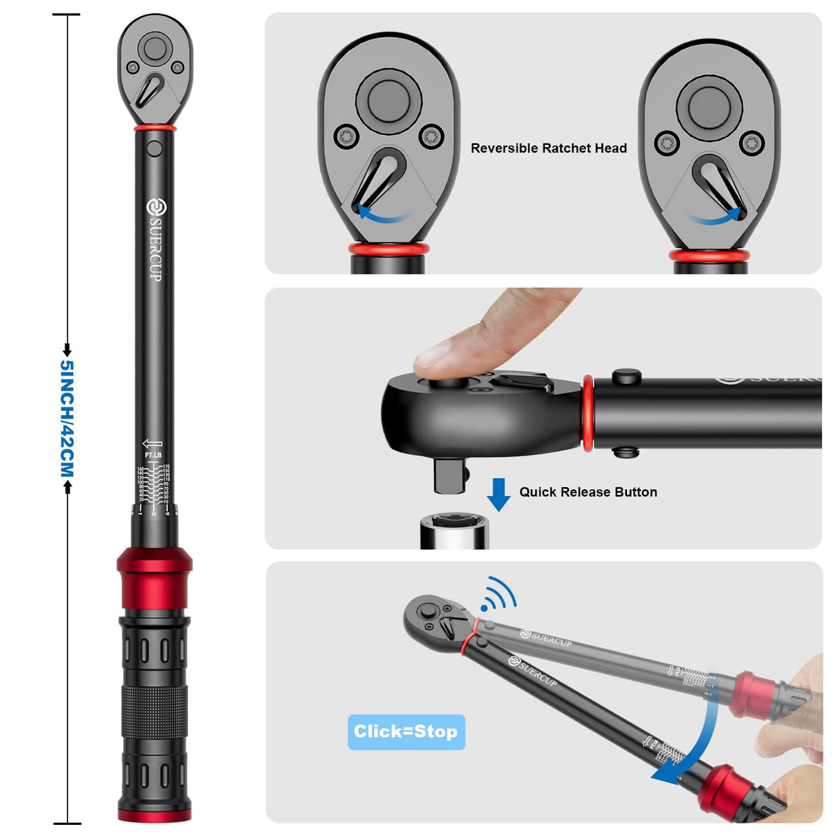 SUERCUP locking knob for quick torque preset and lock in place