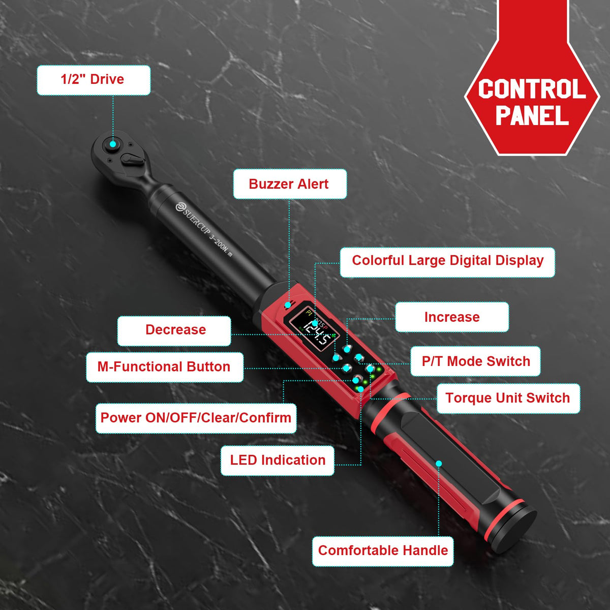 SUERCUP torque wrench ideal for DIY car, bike, and motorcycle maintenance