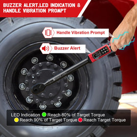 SUERCUP torque wrench with buzzer and LED alarm for overload notification