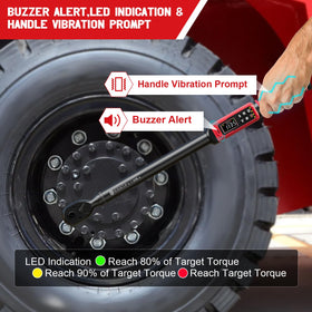 SUERCUP torque wrench peak mode shows real-time and peak torque for precise adjustments.