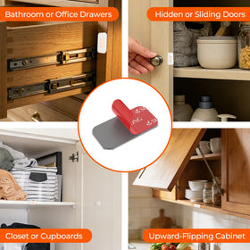 SUESONG ultra-thin rust-proof magnet blends with cabinet edges.