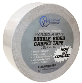 Sugarman Creations double-sided carpet tape secures rugs on floors with a clean install.