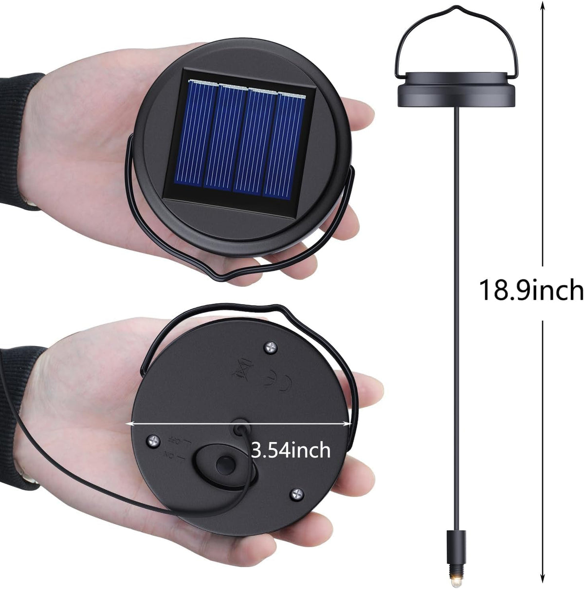 Suggant 7-lumen LED top provides a steady evening glow.