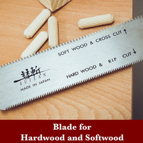 SUIZAN Ryoba softwood cut on cedar shows smooth entry and ease.