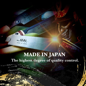 Ryoba saw in a woodworking setup for versatile cuts.