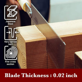 SUIZAN Ryoba woodworking setup on bench demonstrates versatility.