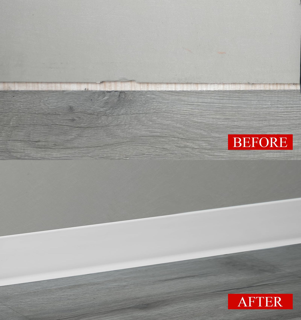 SUJIAMEI baseboard trim demonstrates wide surface compatibility across tile, wood, and metal.