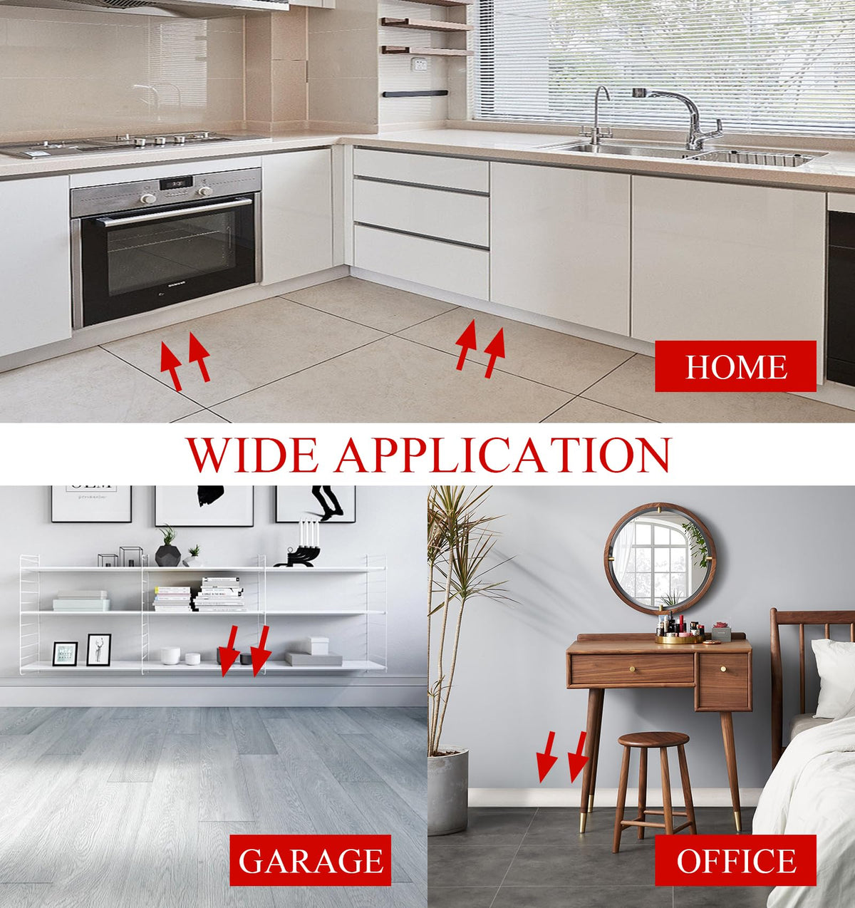 SUJIAMEI room-ready baseboard trim adds clean finished look in living spaces.