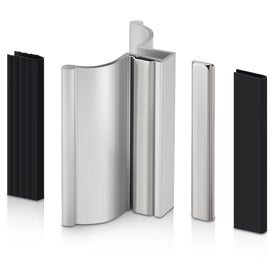 SUKABU 3-inch frameless shower door handle with secure magnetic hold on glass