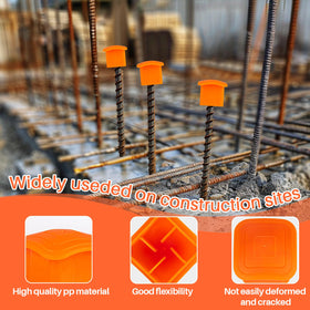 Sukh Rebar Caps fit 10-30 mm rebar for versatile use.