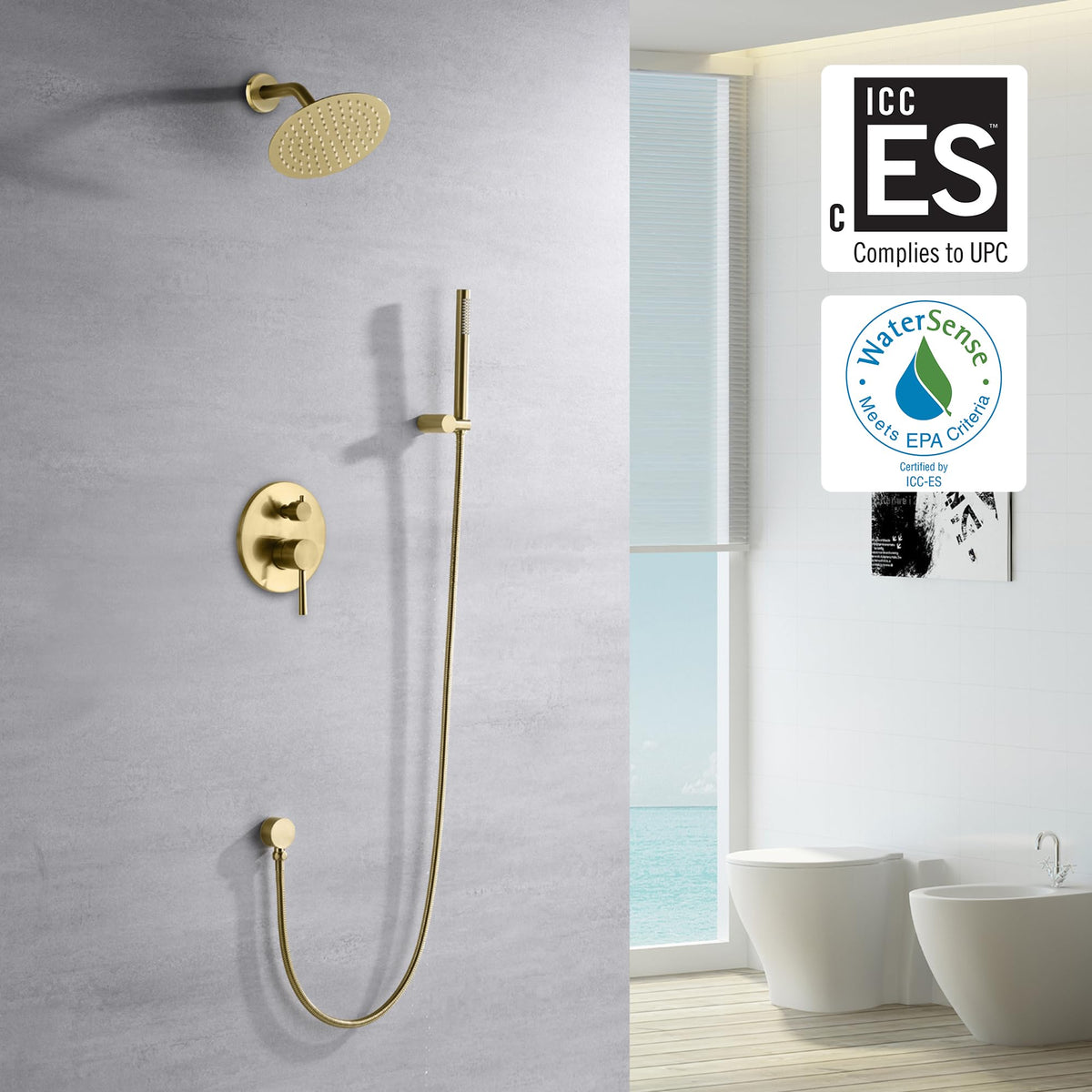 Sumerain brass hand shower offers precise spray for targeted rinsing and everyday convenience.