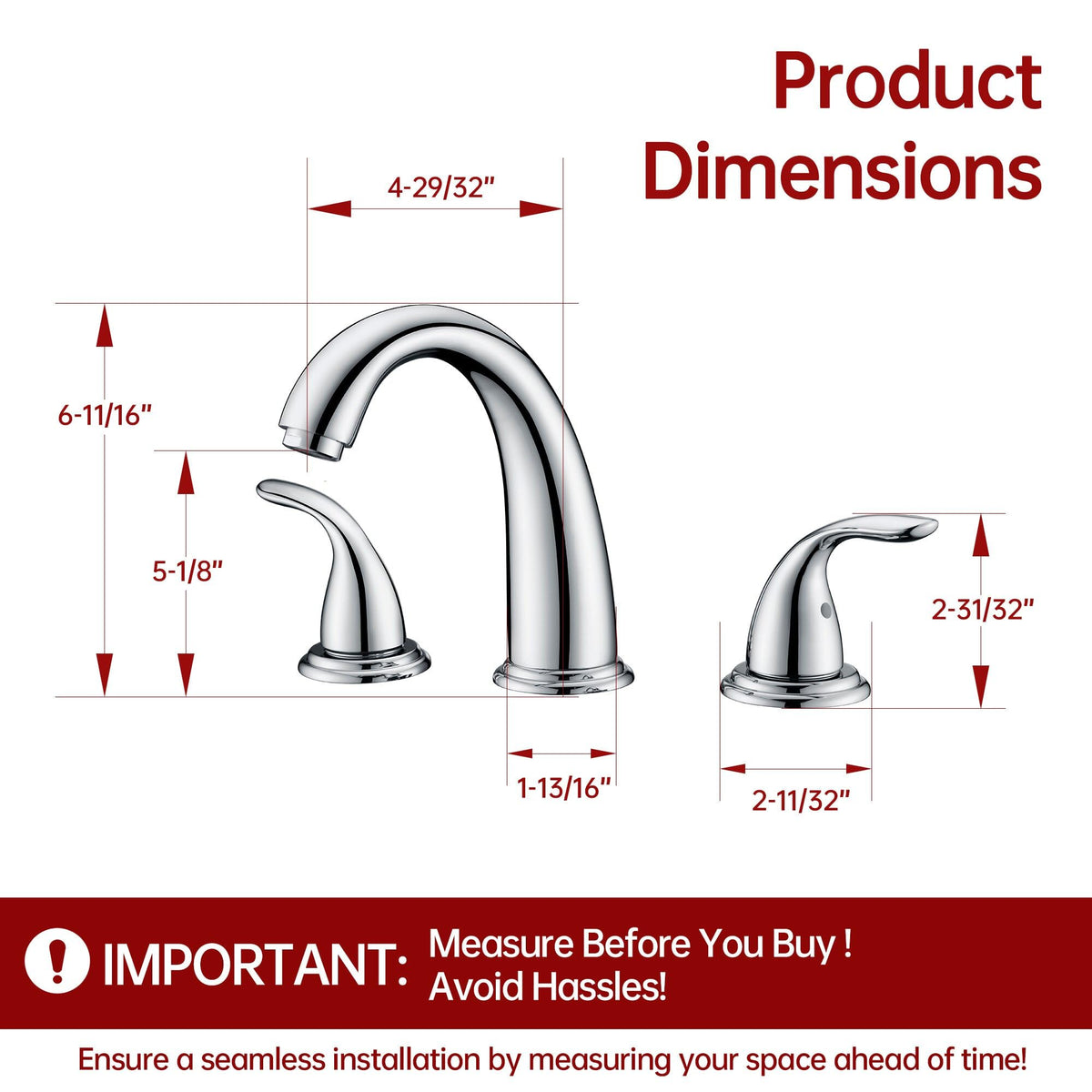 Sumerain chrome finish reflects light for a bright, modern bath design
