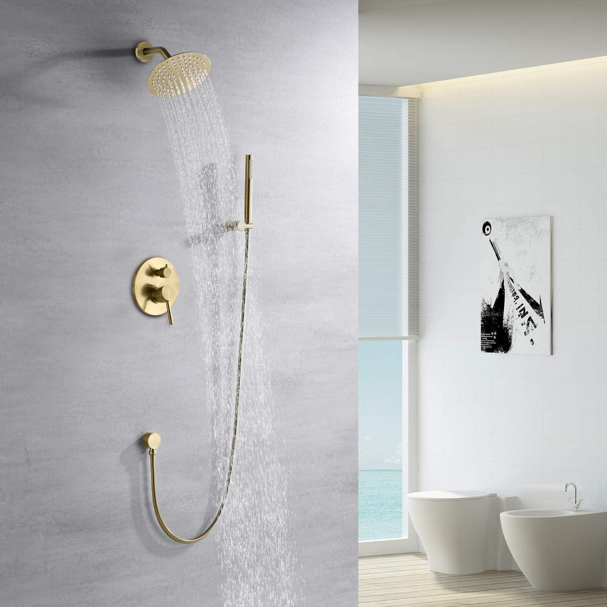 Sumerain shower head swivel ball connector lets you adjust angle for any position.