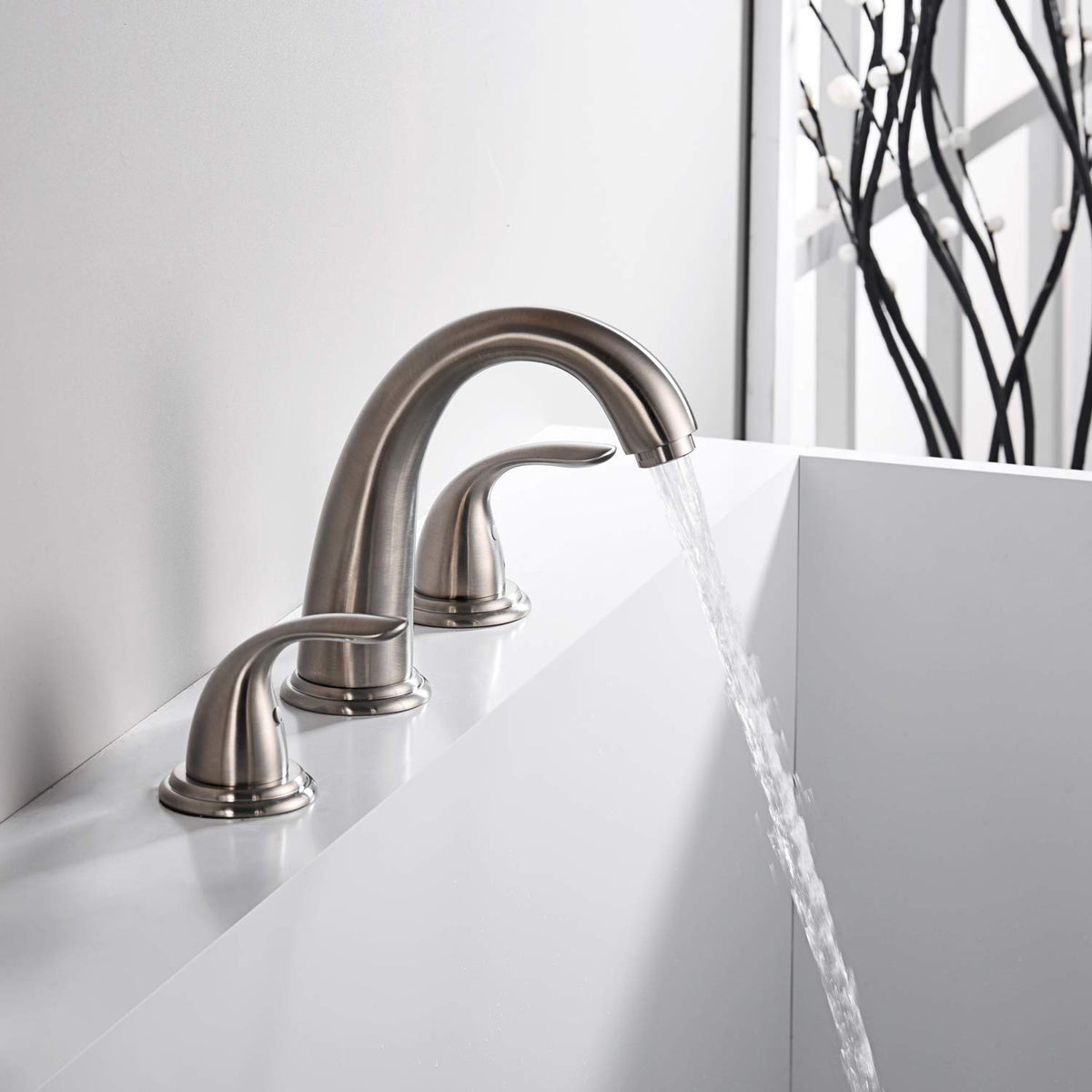 Sumerain spout reach 4-29/32 inches for versatile tub configurations
