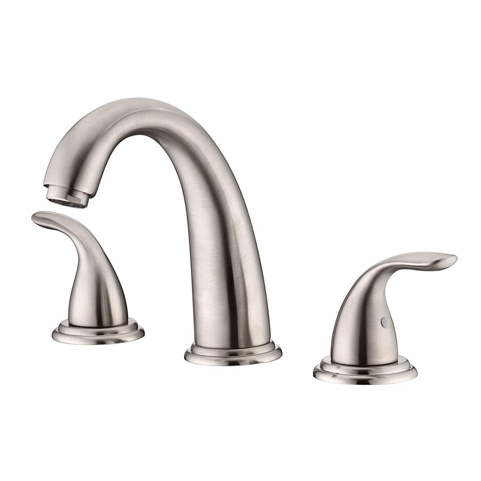 Sumerain two-handle roman tub faucet in brushed nickel with high flow