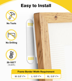 SummerBrite damage-free wall hangers in use on a clean surface.