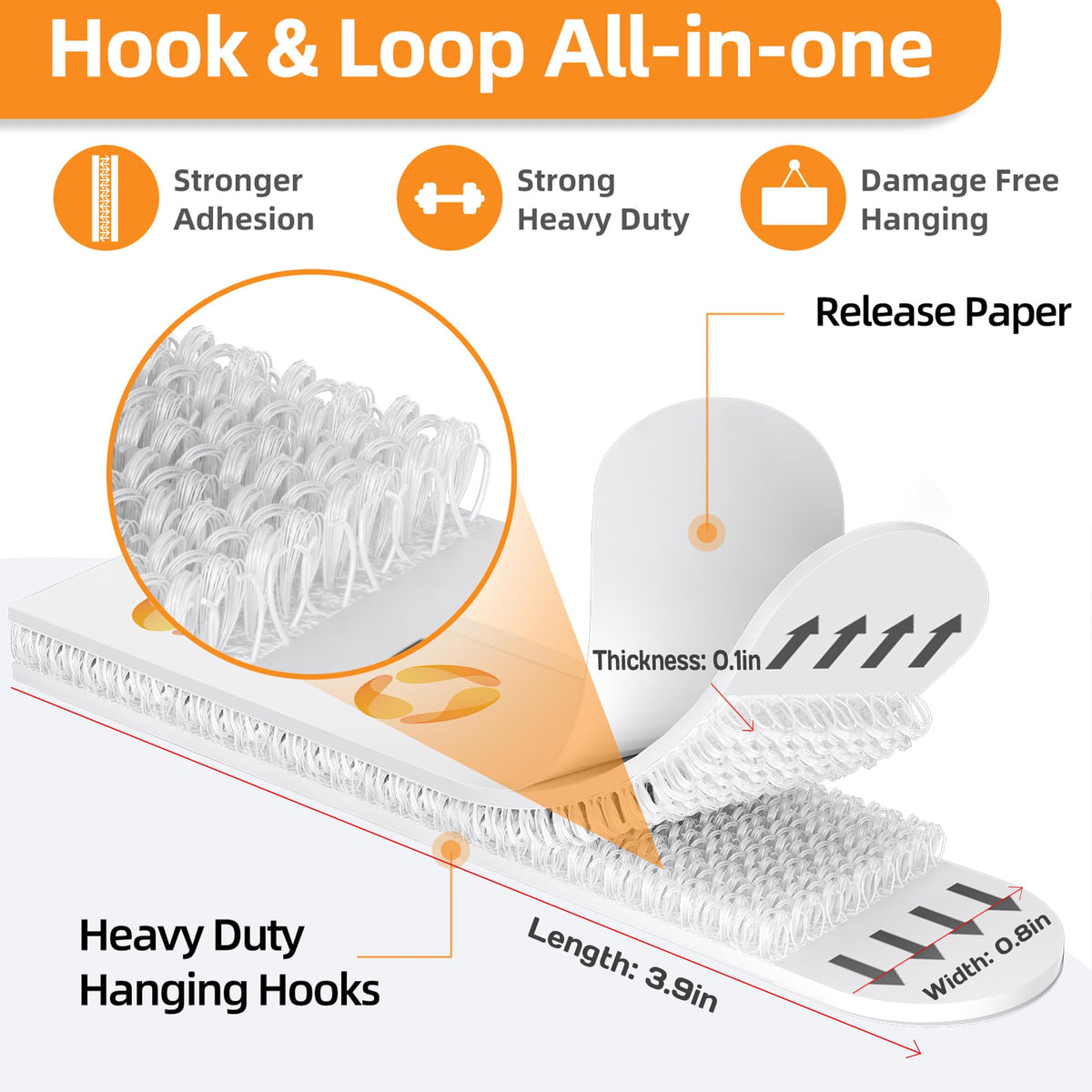 Summerbrite XL adhesive hook-and-loop closeup demonstrates strong, reusable mounting.