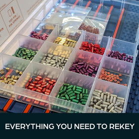 SUMMIT DOORWARE 50 top pins demonstrate smooth operation and reliable rekeying performance.