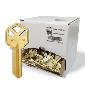 SUMMIT DOORWARE Kwikset key blanks with brass finish for stylish, durable keys.