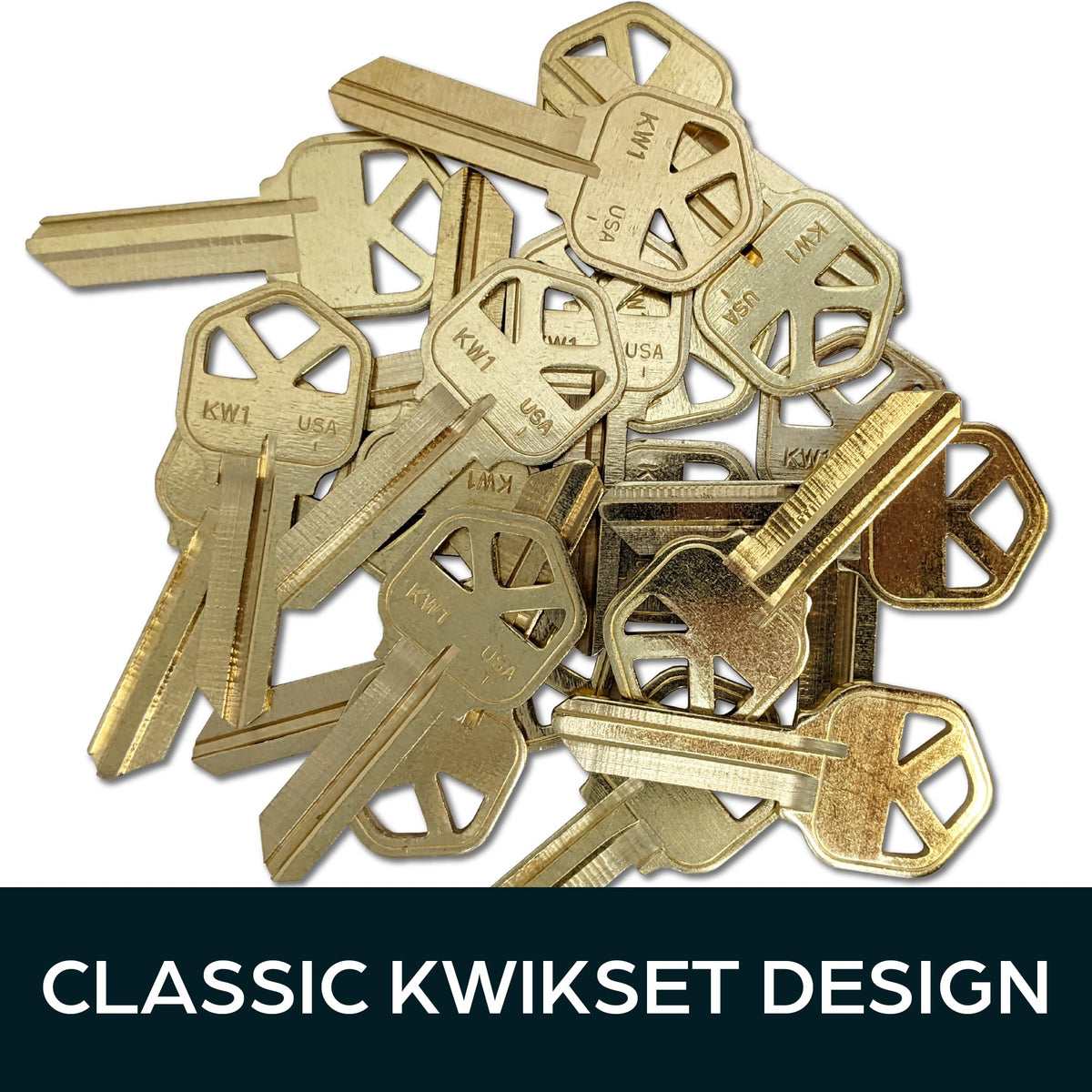 SUMMIT DOORWARE Kwikset key blanks spare-pack ideal for rapid key duplication.