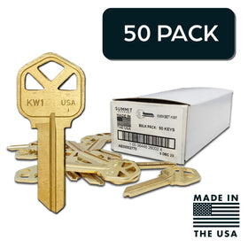 Brass finish key blank highlighting elegance for professional keychains and client-facing kits.