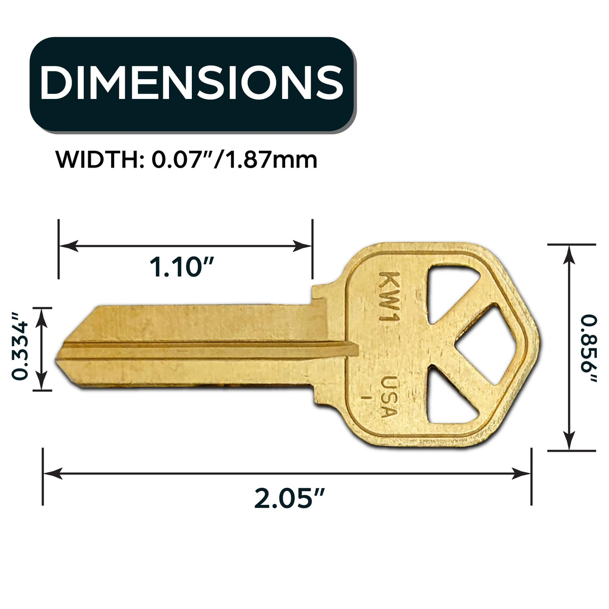 Pack of 50 keys ideal for professionals and spare-at-hand uses.