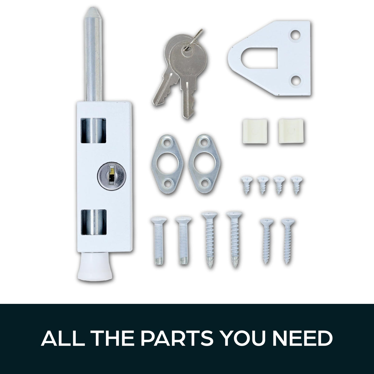 Summit Doorware lock on glass door illustrates sleek design and security.