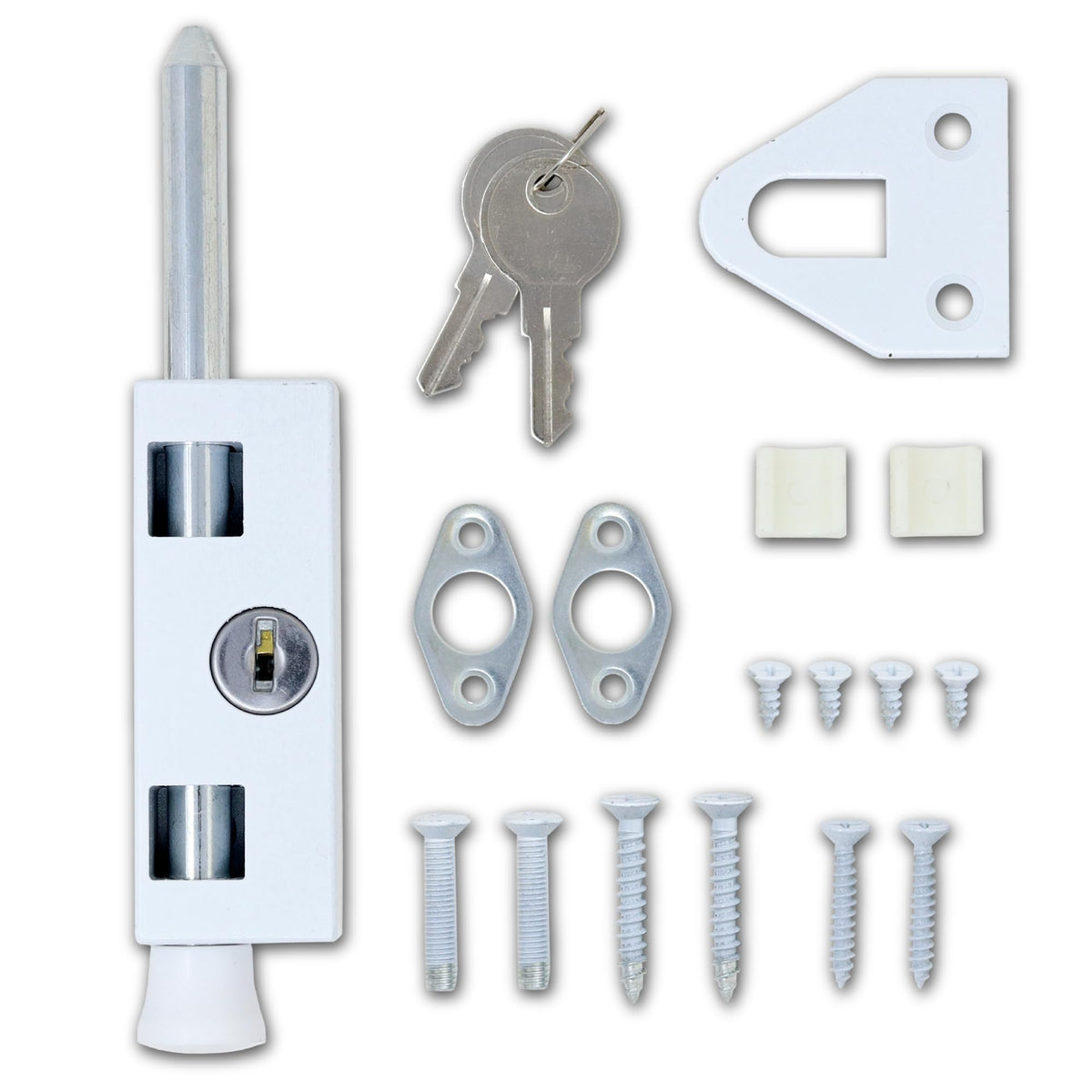 Summit Doorware sliding patio doorLock close-up shows sturdy latch for enhanced security.