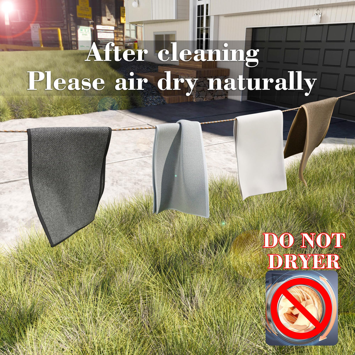 SUMLANS stain-resistant surface cleans easily with vacuuming or washing.