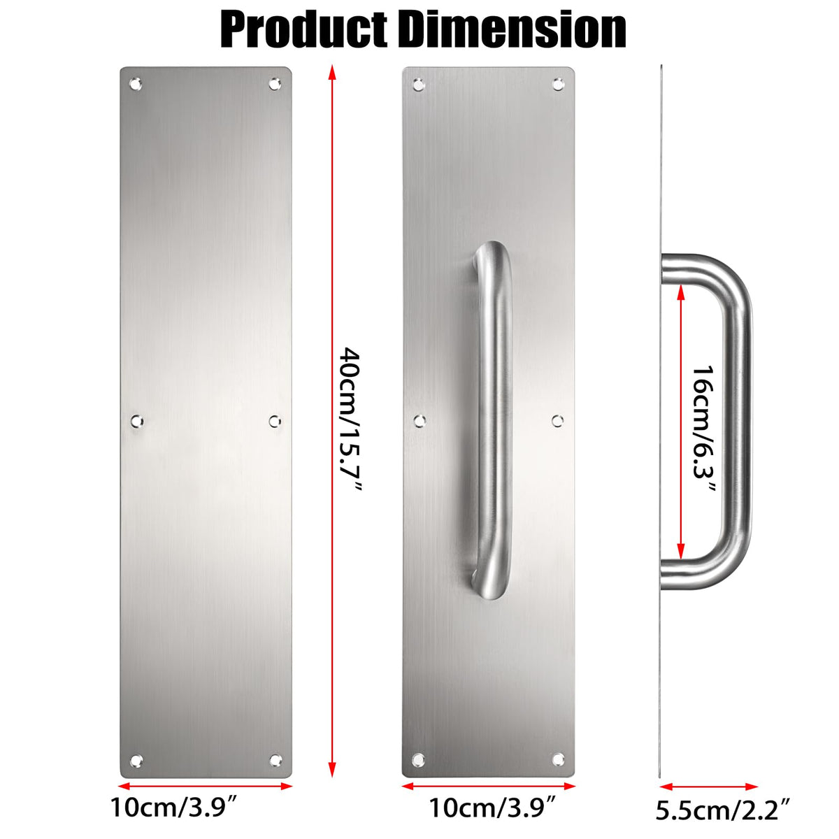 Sumnacon heavy-duty silver gate handle in high-traffic areas