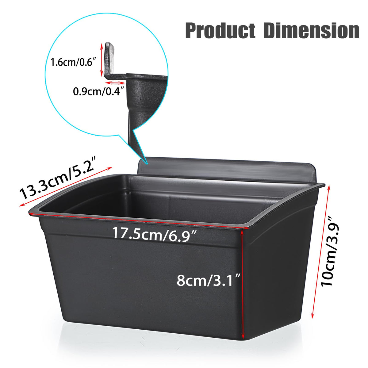 Sumnacon slatwall bins snap-install for quick setup without extra tools.