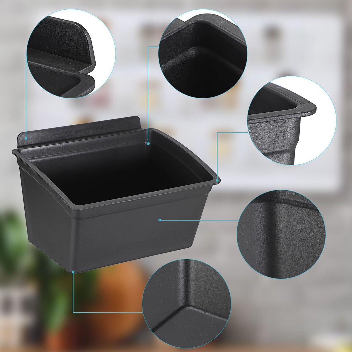 Sumnacon slatwall bins stackable design saves space in workshops.