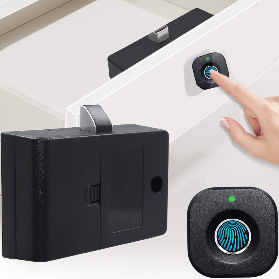 SUMNEW Fingerprint Lock quick unlock demonstrates rapid access for drawers and cabinets