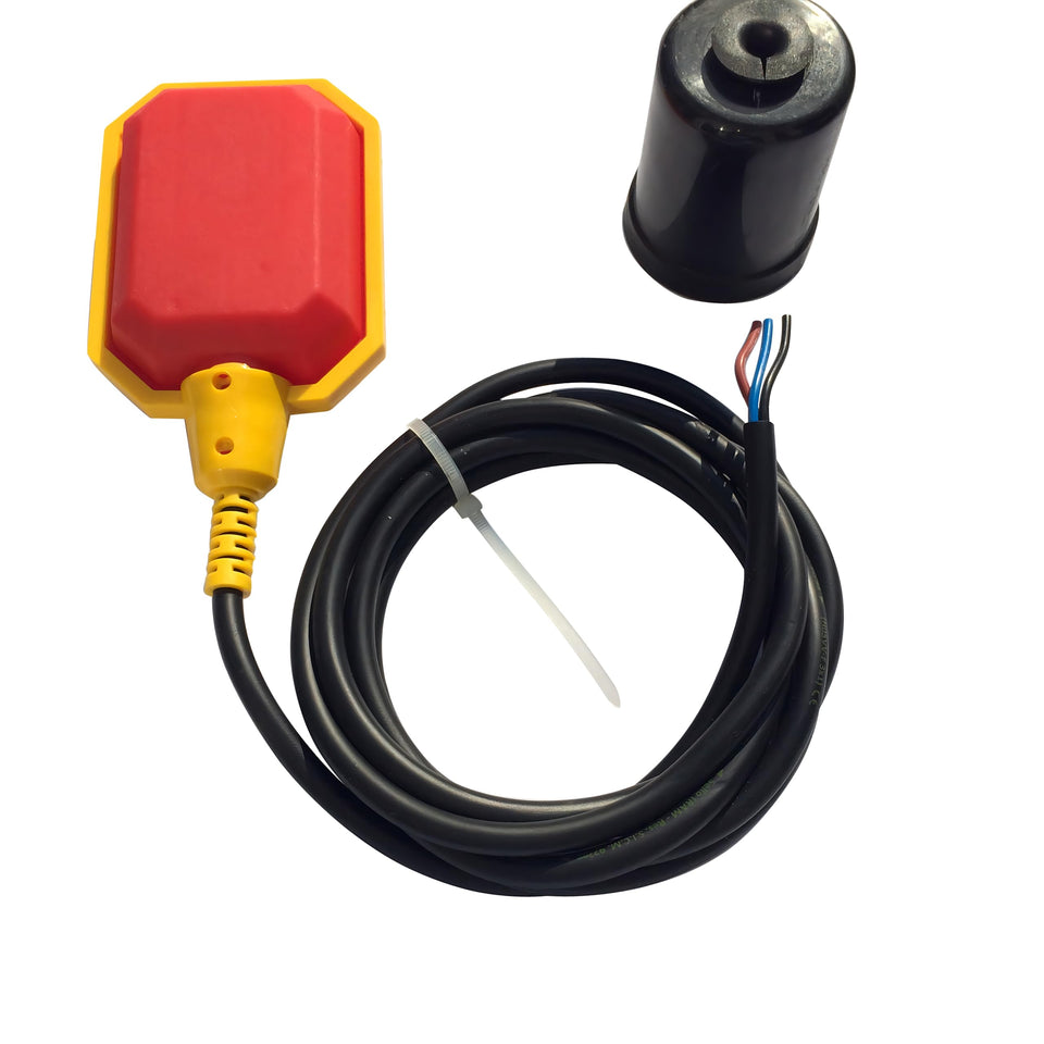 Sump Alarm float switch with 10 ft cable for reliable water level detection in tanks.