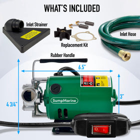 SumpMarine water-transfer-pump delivers up to 330 GPH for efficient transfers.