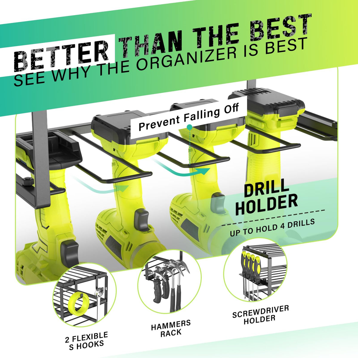Sunally heavy-duty iron rack provides stable tool storage for workshops