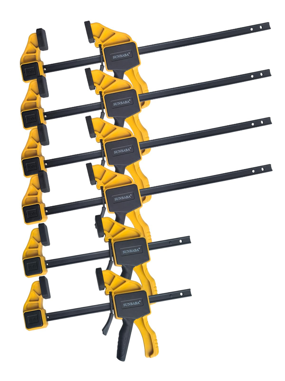Sunbaba 12inch clamps set of four offering strong glue-up support