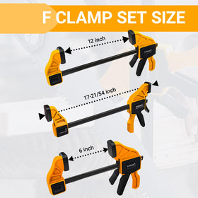 Sunbaba 6inch clamps set of two for small assemblies and tight spots