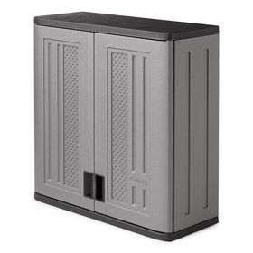 Suncast BMC3000 cabinet with slate top, wall-mounted, sturdy and stylish.